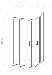 Душевой уголок Royal Bath HPD 85x80см белый RB8085HPD-T
